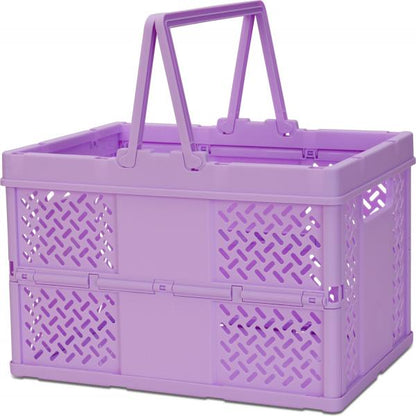 PURPLE FOLDABLE STORAGE CRATE LARGE