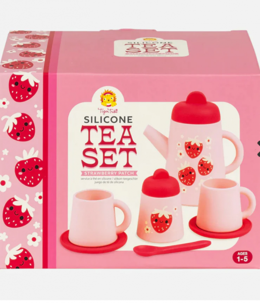 SILICONE TEA SET STRAWBERRY PATCH
