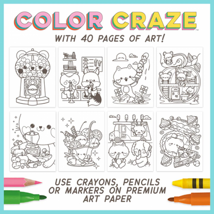 COLOR CRAZE COLORING BOOK: CUTIE CRITTER CAFE