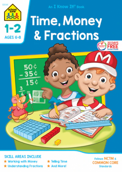 TIME, MONEY & FRACTIONS GRADES 1-2
