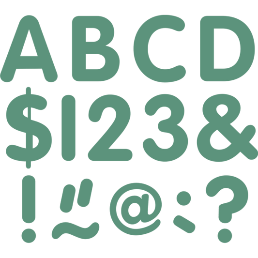 LETTERS: EUCALYPTUS GREEN CLASSIC UPPERCASE PACK 2"