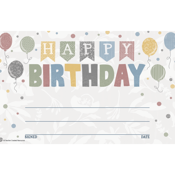 AWARDS: CLASSROOM COTTAGE HAPPY BIRTHDAY