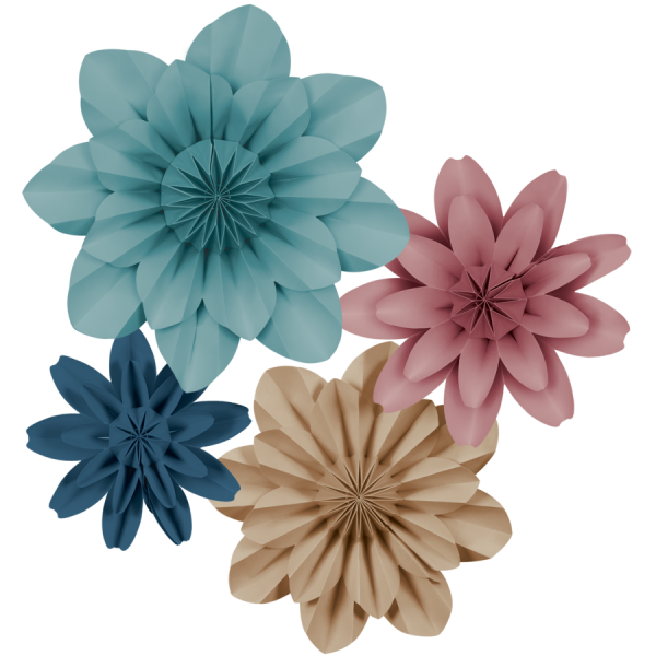 PAPER FLOWERS: CALMING COLORS