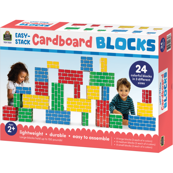 EASY-STACK CARDBOARD BLOCKS SET OF 24