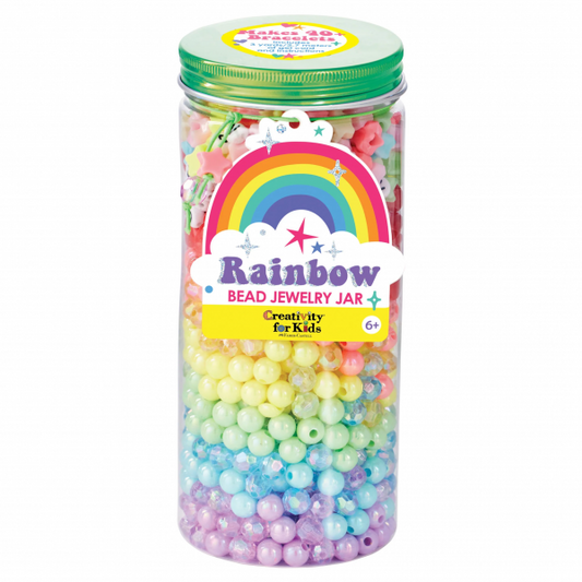 BEAD JEWELRY JAR: RAINBOW