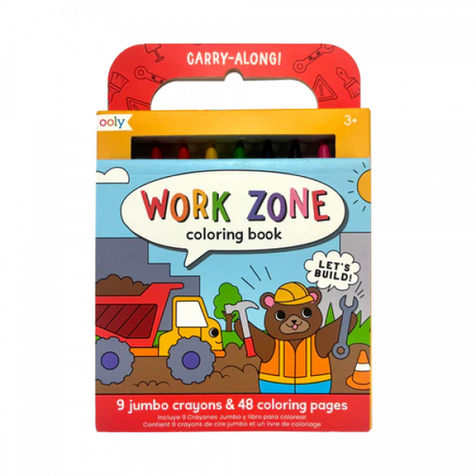 CARRY-ALONG CRAYON AND COLORING BOOK KIT: WORK ZONE
