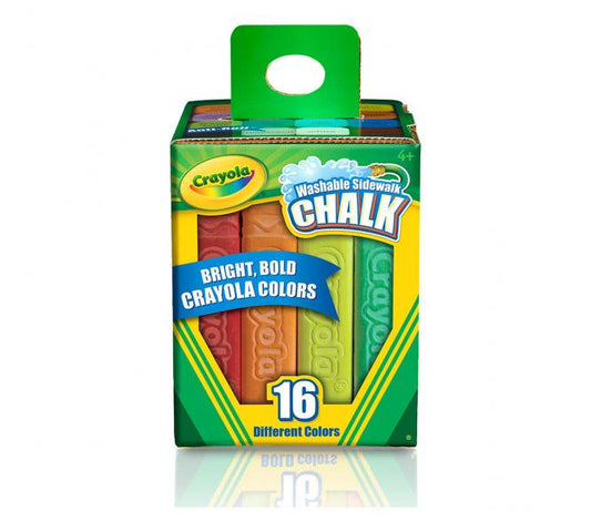 CRAYOLA SIDEWALK CHALK: BRIGHT 16 COUNT