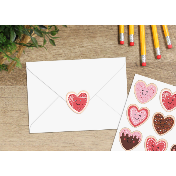 FROSTED HEART COOKIES STICKERS