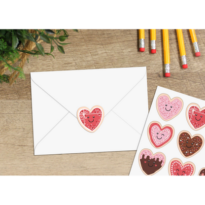 FROSTED HEART COOKIES STICKERS