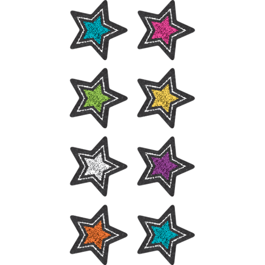 (SALE) (D) MINI STICKERS: STARS CHALKBOARD BRIGHTS