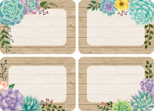(SALE) (D) NAME TAGS: RUSTIC BLOOM