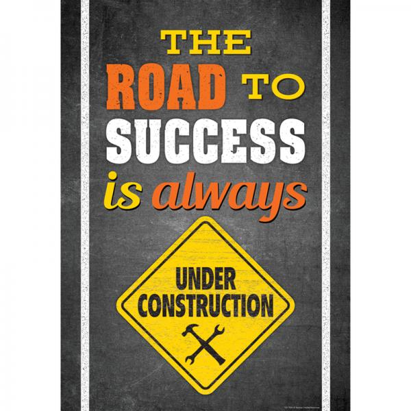 (SALE) (D) POSTER: THE ROAD TO SUCCESS IS ALWAYS UNDER CONSTRUCTION