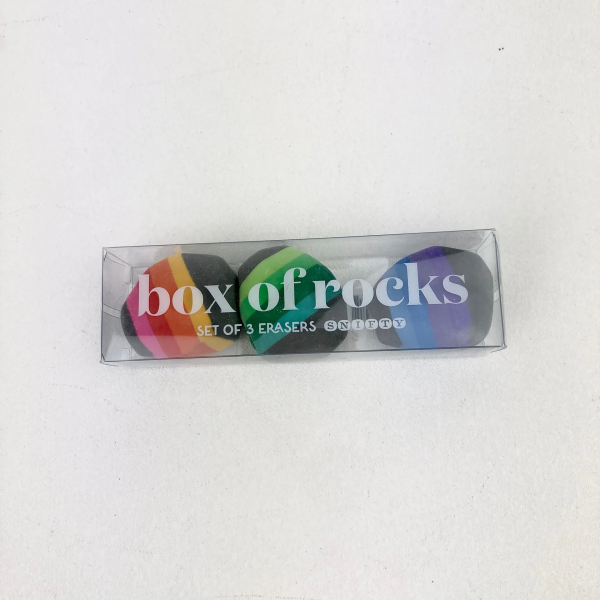 BOX OF ROCKS ERASERS- SET OF THREE