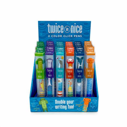 TWICE AS NICE PEN: BLUE/PURPLE SEA LIFE