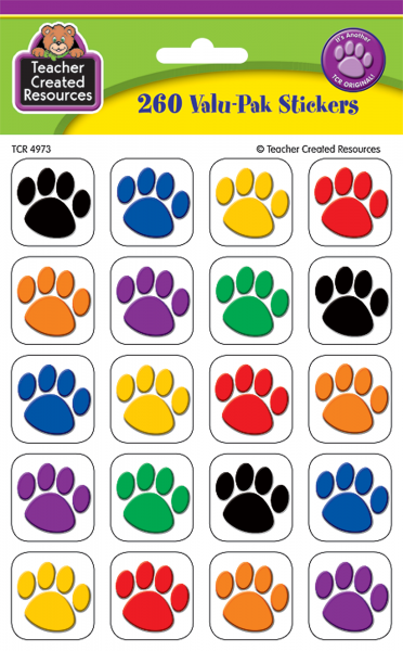 (SALE)STICKERS: COLORFUL PAW PRINTS