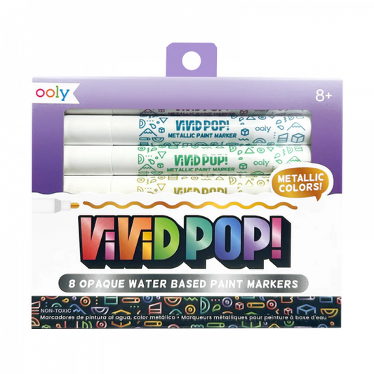 VIVID POP! WATER BASED PAINT MARKERS: METALLIC