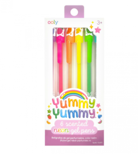 YUMMY YUMMY SCENTED GEL PENS: NEON SET OF 6