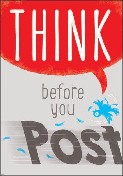 (SALE)POSTER: THINK BEFORE YOU POST