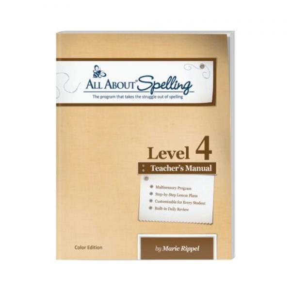 ALL ABOUT SPELLING LEVEL 4 TEACHER'S MANUAL COLOR