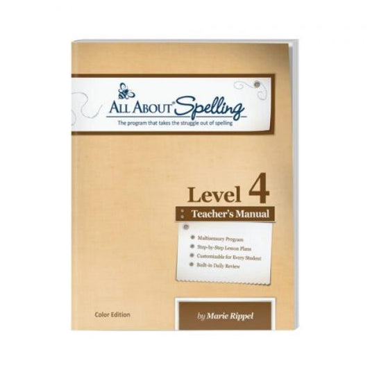 ALL ABOUT SPELLING LEVEL 4 TEACHER'S MANUAL COLOR