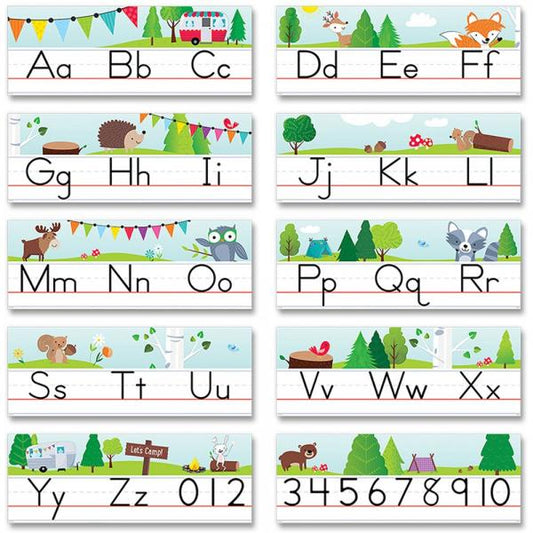 BULLETIN BOARD SET: WOODLAND ALPHABET LINE