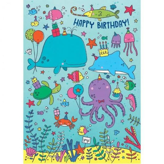 GREETING CARD: HAPPY BIRTHDAY! OCEAN LIFE