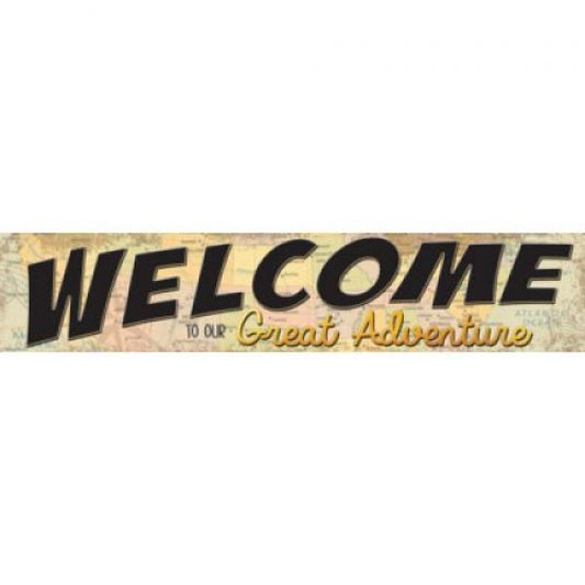 (SALE) (D) BANNER: TRAVEL THE MAP WELCOME TO OUR GREAT ADVENTURE