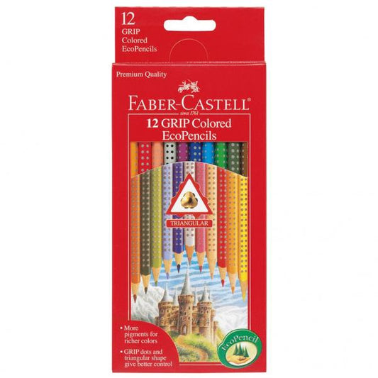 12 GRIP COLORED ECOPENCILS