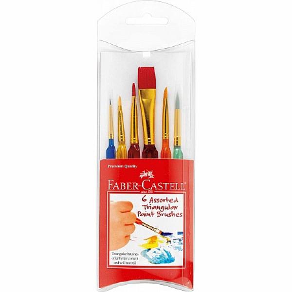 TRIANGULAR PAINT BRUSHES 6 CT
