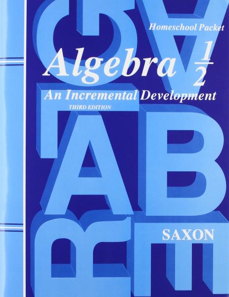SAXON ALGEBRA 1/2 PACKET WITH TEST FORMS 3RD EDITION