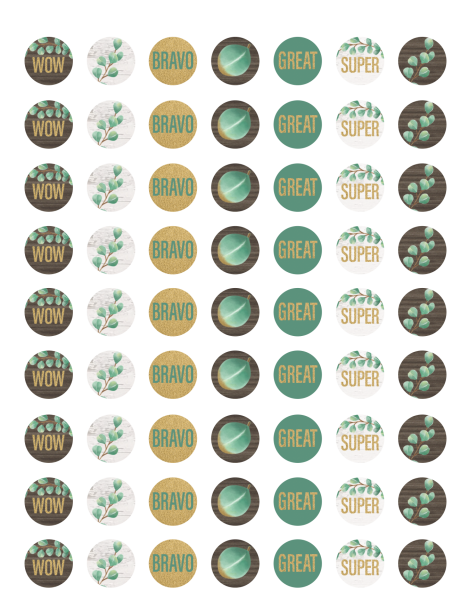 (SALE) (D) MINI STICKERS: EUCALYPTUS