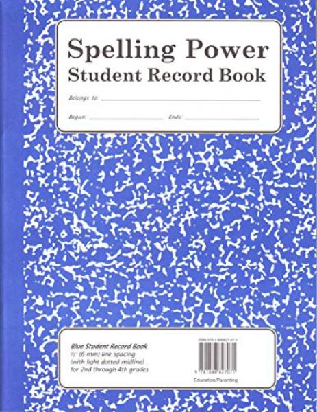 (sale)SPELLING POWER STUDENT RECORD BOOK BLUE