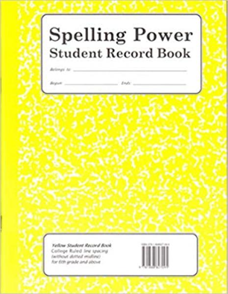 (sale)SPELLING POWER STUDENT RECORD BOOK YELLOW