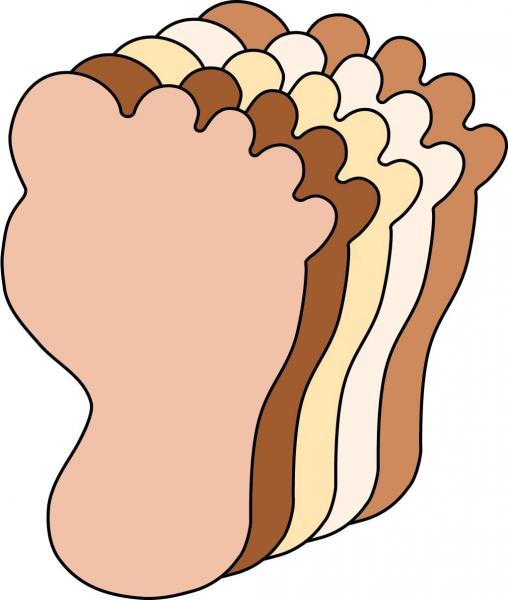 (SALE) SMALL CUT-OUTS: FOOT MULTICULTURAL