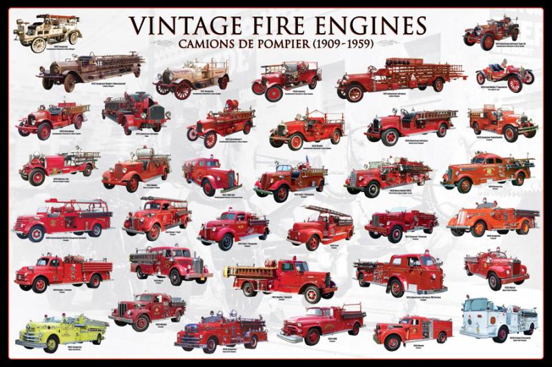 POSTER: #12 - VINTAGE FIRE ENGINES