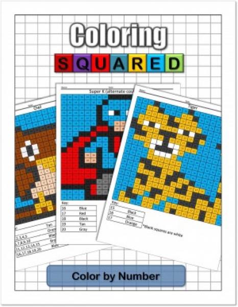 (SALE)COLORING SQUARED: COLOR BY NUMBER