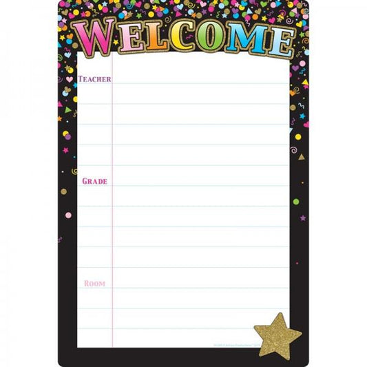 (SALE) SMART POLY CHART: WELCOME BLACK CONFETTI