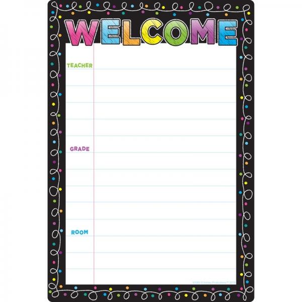 (SALE) SMART POLY CHART: WELCOME CHALK LOOPS