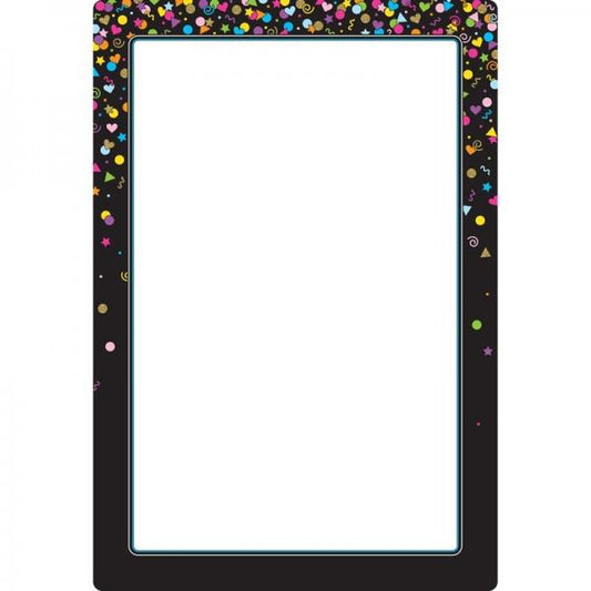 (SALE) SMART POLY CHART: BLANK BLACK CONFETTI