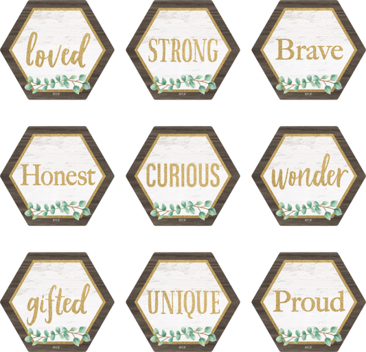 (SALE) (D) MINI ACCENTS: POSITIVE WORDS EUCALYPTUS