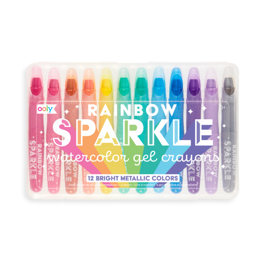 RAINBOW SPARKLE WATERCOLOR GEL CRAYONS