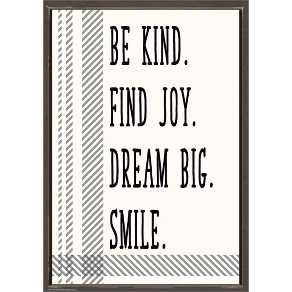 (SALE) (D) POSTER: BE KIND. FIND JOY. DREAM BIG. SMILE
