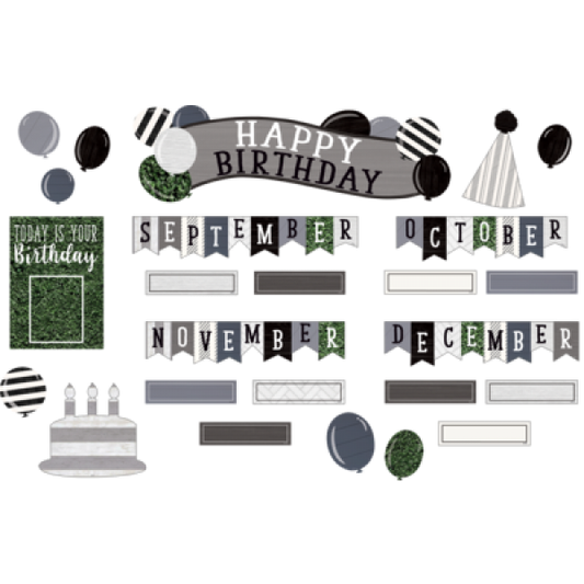 (SALE) (D) MINI BULLETIN SET: HAPPY BIRTHDAY MODERN FARMHOUSE