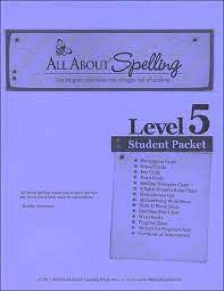 ALL ABOUT SPELLING LEVEL 5 STUDENT PACKET
