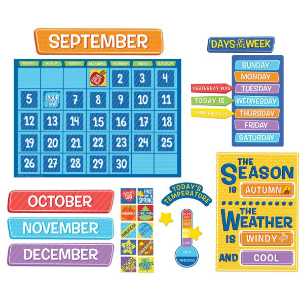 BULLETIN BOARD SET: CALENDAR A TEACHABLE TOWN