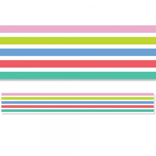 BORDER: RAINBOW STRIPES RAINBOW DOODLES