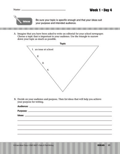 DAILY 6-TRAIT WRITING GRADE 7