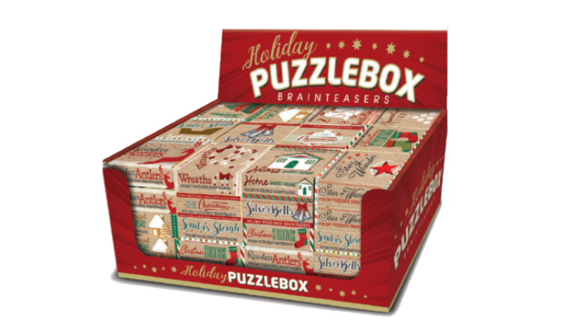 HOLIDAY PUZZLEBOX BRAINTEASERS ASSORTED