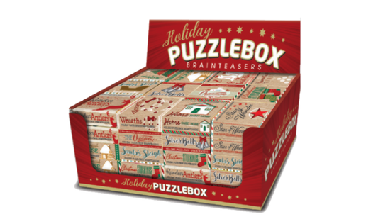 HOLIDAY PUZZLEBOX BRAINTEASERS ASSORTED