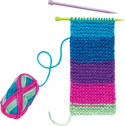 LEARN TO KNIT POCKET SCARF